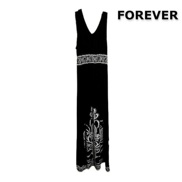 Forever Women's Black Surplice‎ Sleeveless Maxi Dress - Picture 2 of 7
